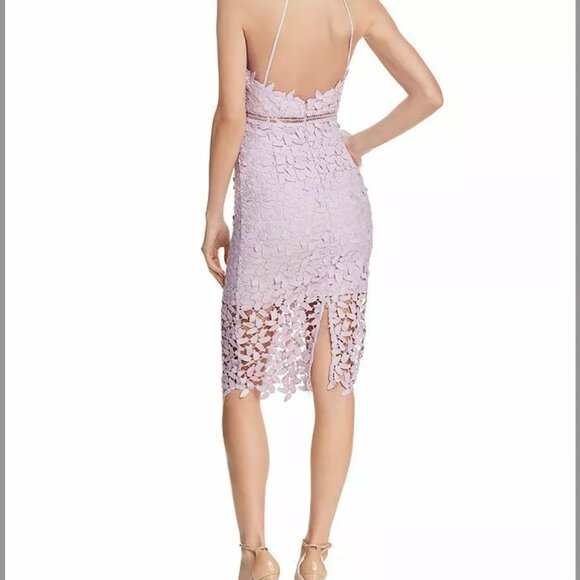 Bardot Gemma Lace Halter Dress - Purple, Lavender Size S - Picture 3 of 5